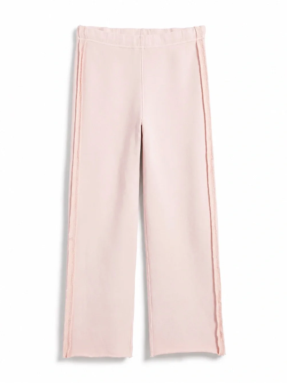 Frank & Eileen Bella Italian Triple Fleece ankle Sweatpants beige pink petal